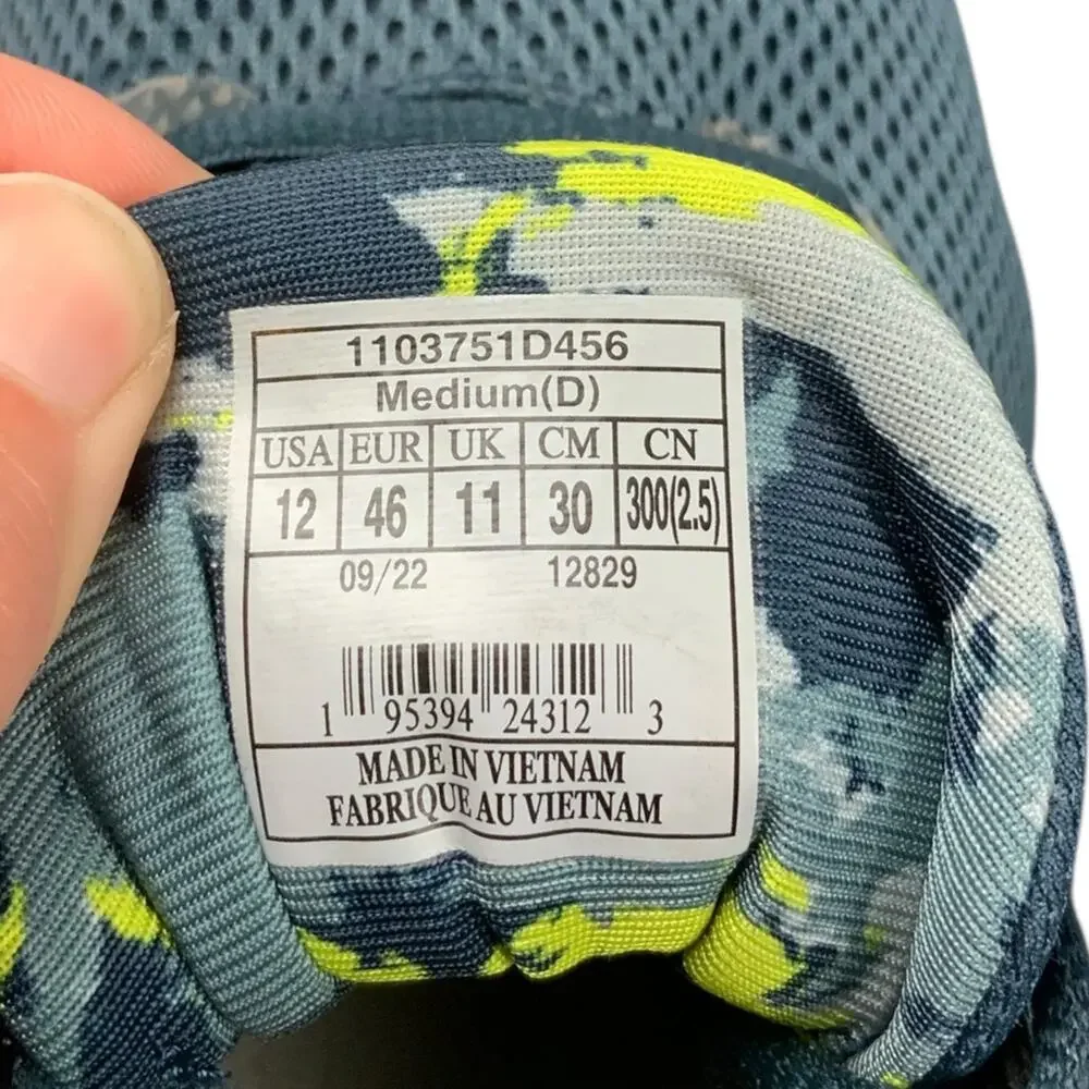 Brooks Launch 9 Run Happy Men’s 12 D Blue Camo Running Shoes Sneakers